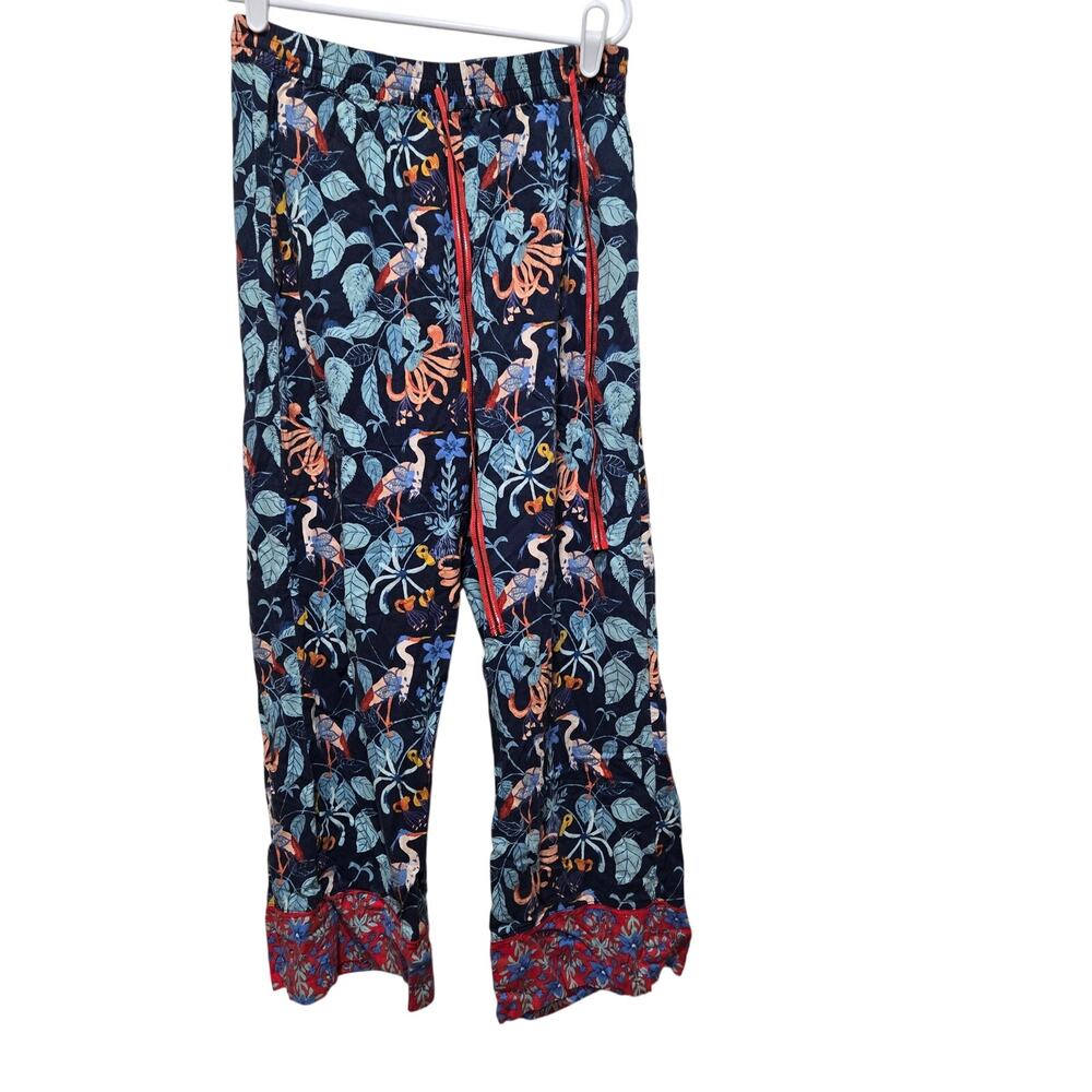Anthro Rachel Grant Tropical Print Lounge Pants Small Boho